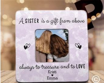 Long Distance Sister Picture Frame, Personalized Sister Gift