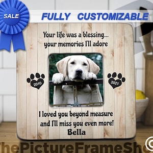 Your Life Was A Blessing Pet Memorial Frame Pet Loss,Pet Loss Gift,Memorial Frame,Pet Memorial Frame,Pet Sympathy Gift,Cat Loss,Cat Memorial