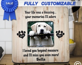 Your Life Was A Blessing Pet Memorial Frame Pet Loss,Pet Loss Gift,Memorial Frame,Pet Memorial Frame,Pet Sympathy Gift,Cat Loss,Cat Memorial