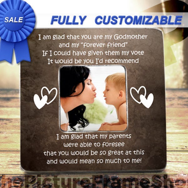 Godmother Gift Godmother frame Godfather Gift Godfather Frame Godparents Gift Godparents Picture Frame ORIGINAL POEM Custom Picture Frame