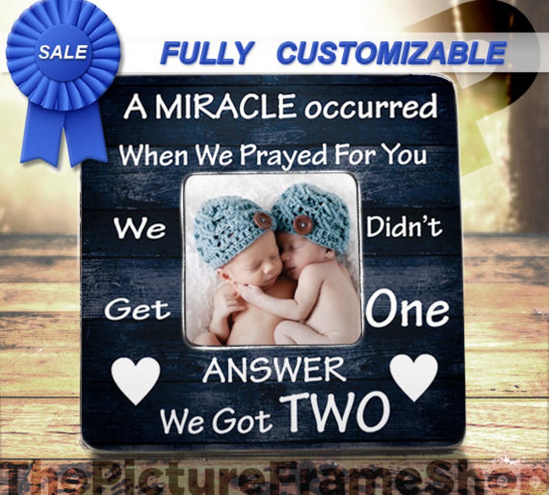 Twins Picture Frame Twin Gift Twin Girls Twin Boys Twin Babies Personalized Picture Frame Twins