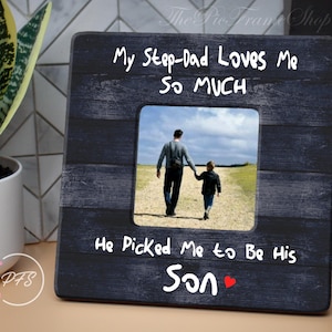 Personalized Stepdad Picture Frame, Bonus Dad Gift