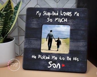 Personalized Stepdad Picture Frame, Bonus Dad Gift