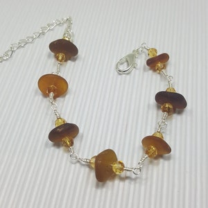Pretty Sea Glass Bracelet.....adjustable size