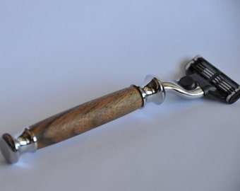 English walnut razor - Valentines gift for him - Gillette Mach 3 venus wooden razor - razor handle - birthday gift - handmade - woodworking