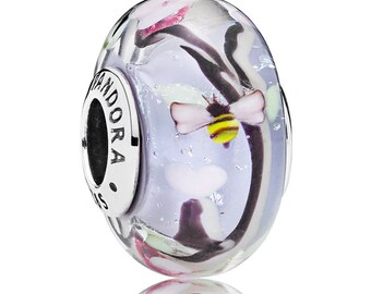 New Authentic Pandora Charm Bead Enchanted Garden Glass Element 797014