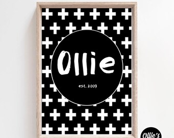 Custom Personalised Monogram  Name Print, Name Printable, Monogram , Print Yourself, DIY Print, Printable