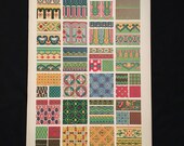 Chinese No. 2 - Painted Porcelain, Owen Jones - Original Antique Print, Grammar of Ornament Vintage Home Decor