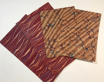 Antique Marbled Paper Pack Four Sheets Of 19th Century Decorative Red And Brown Crafting Antique Marbled Paper Pack Four Sheets Of 19th Century Decorative Red And Brown Crafting