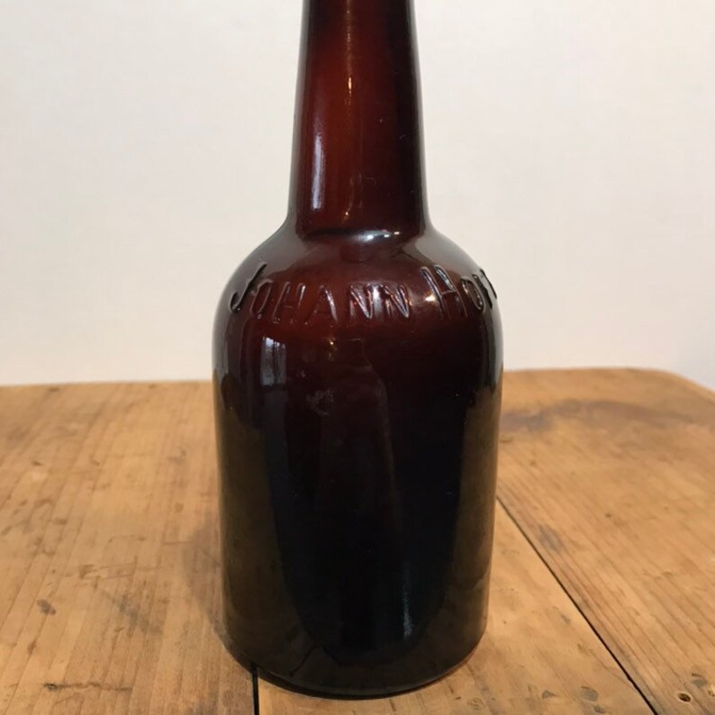 Download Johann Hoff Antique Ale Bottle 19th Century Brown Glass Beer | Etsy