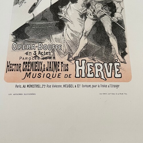 Le Petit Faust by Jules Cheret, Original 1886 shops Lithograph, Les Affiches Illustrees French Poster Art