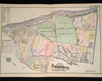 Property Lines Map Pa Main Line Color Map | Etsy Australia