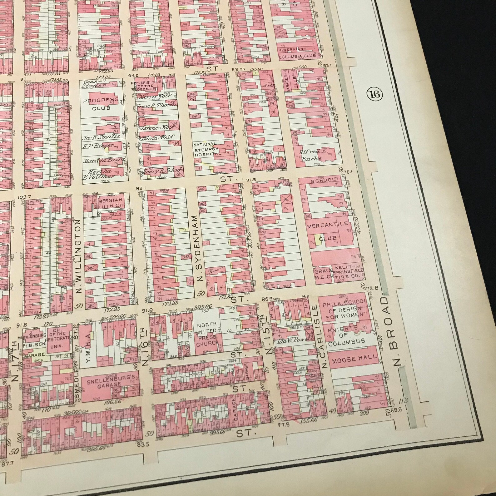 Original 1923 Philadelphia Property Map of Francisville Large Etsy