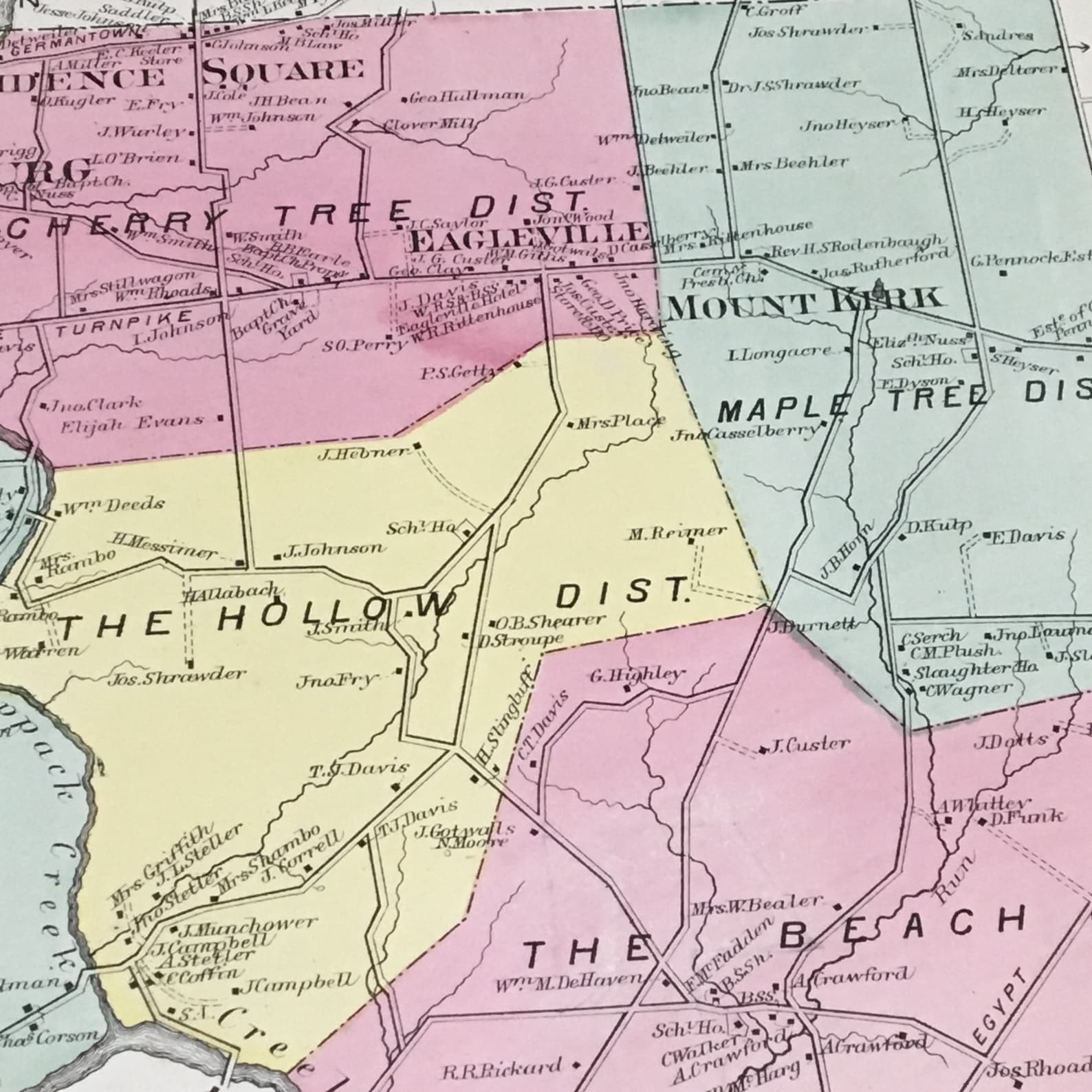 1871 Map of Lower Providence Township Original Antique Map Etsy