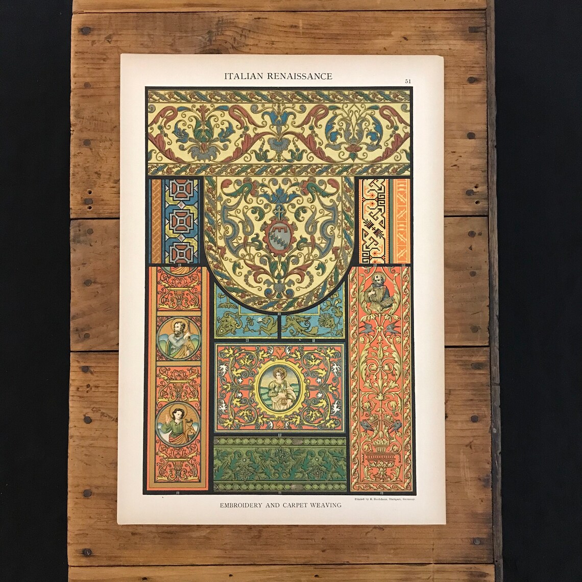 Embroidery of the Italian Renaissance Original Antique Color Etsy Embroidery of the italian renaissance original antique color