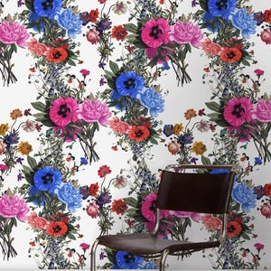 Grandmillennial Vintage Floral Wallpaper, Wall Covering Art Wallpaper Removable Self-Adhesive Wallpaper