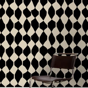 Papel pintado Sueños de Arlequín Negro, Papel pintado Colorido, Papel pintado Autoadhesivo Removible