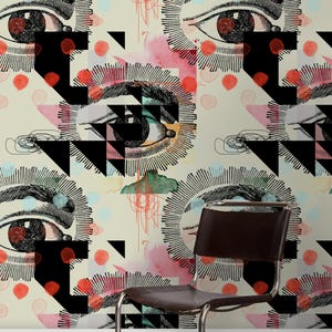Fondo de pantalla Eye is Ojo, Fondo de pantalla caprichoso, Fondo de pantalla autoadhesivo removible