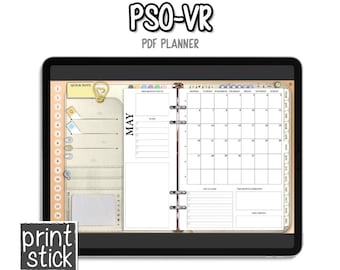 2024 Digital Planner - PrintStick Organizer VR Notebook Journal for GoodNotes, Noteshelf, Notability, ZoomNotes. iPad Planning
