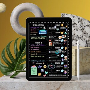 Blackout 2025 Dated Digital Planner iPad GoodNotes Planner Notability Planner Digital Stickers Tablet Planner GoodNotes Planner