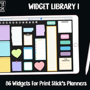 GoodNotes iPad Planner Stickers: Widget Library I (Digital Download)