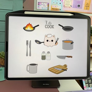 Digitale plannerstickers: kookthema voor GoodNotes, Notability (PNG)