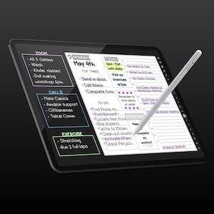 UNDATED - NO DATES GoodNotes Digital Planner iPad Planner Notability Planner Digital Stickers Digital Planner Tablet Planner