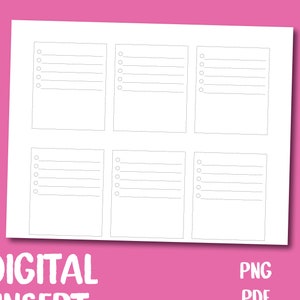Weekly Planner Insert: Printable Week on One Page (Digital Download)