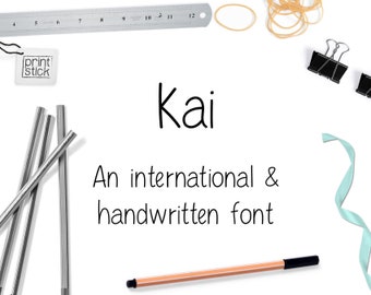 Handwritten Font International Font otf ttf Alphabet Font Digital Planner Font Hand Drawn Font iPad - PERSONAL USE