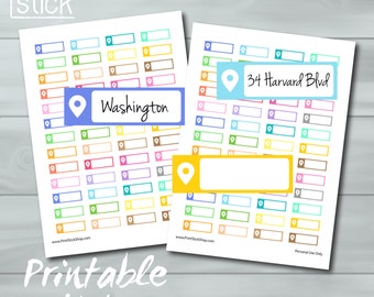 hour planner stickers printable time slot stickers for etsy