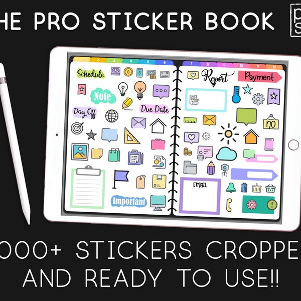 Digital Stickers GoodNotes iPad Planner Stickers For GoodNotes Digital Stickers Notability Digital Sticker Album - PRO Sticker Album