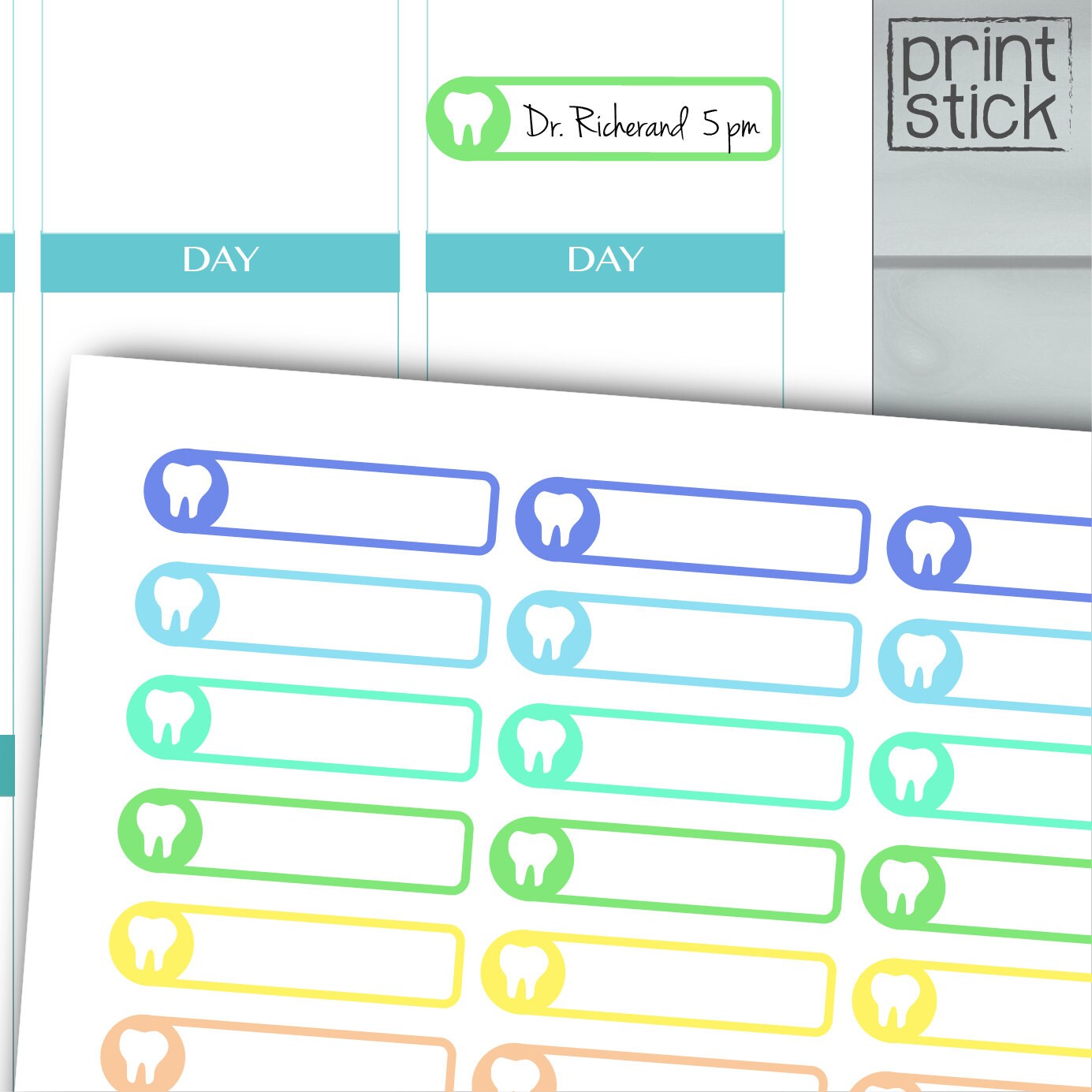 Dentist Appointment Printable Stickers Perfect for Your Erin | Etsy