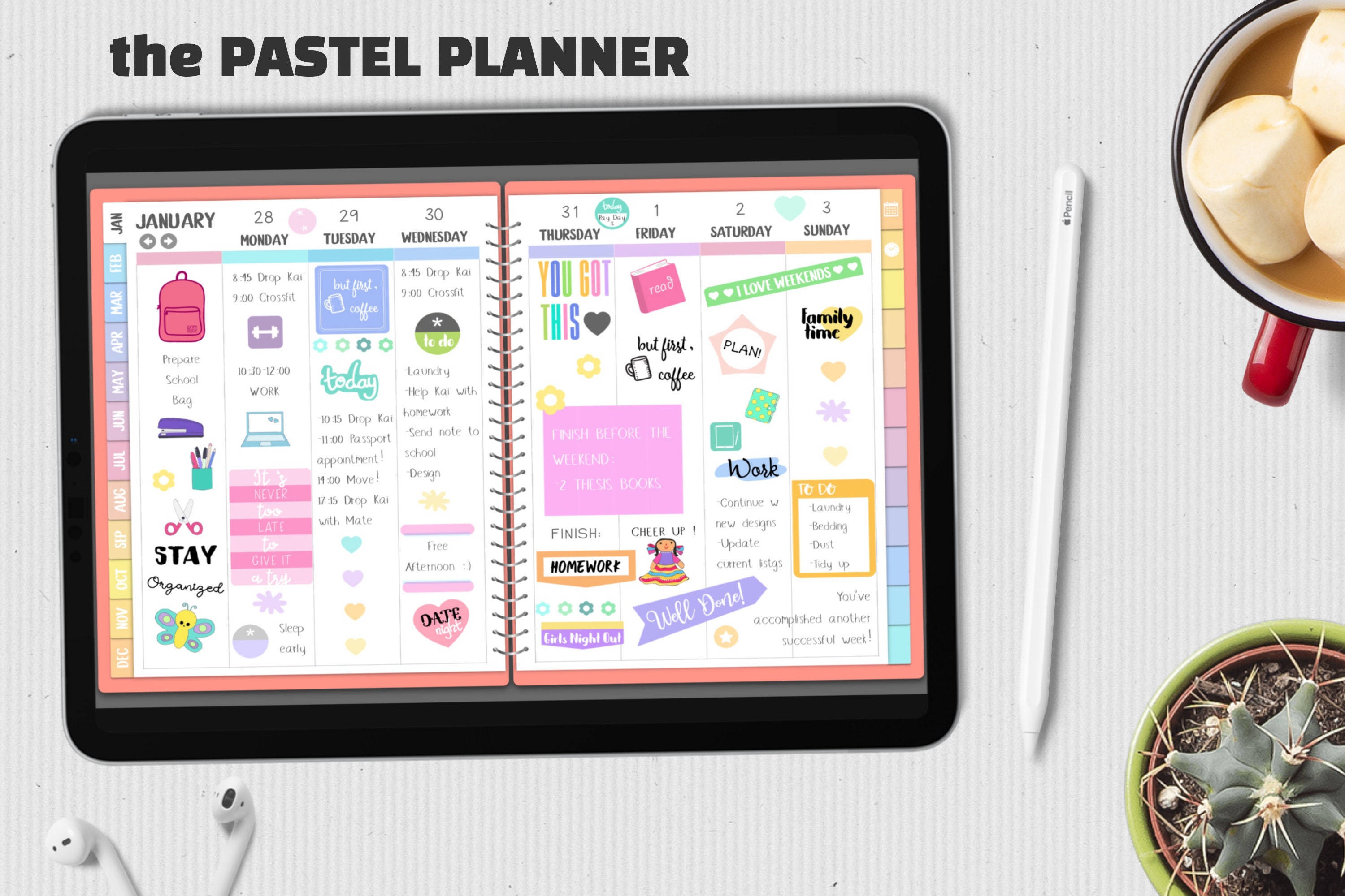 2022 Dated Digital Planner Goodnotes Notability Ipad Simple Etsy