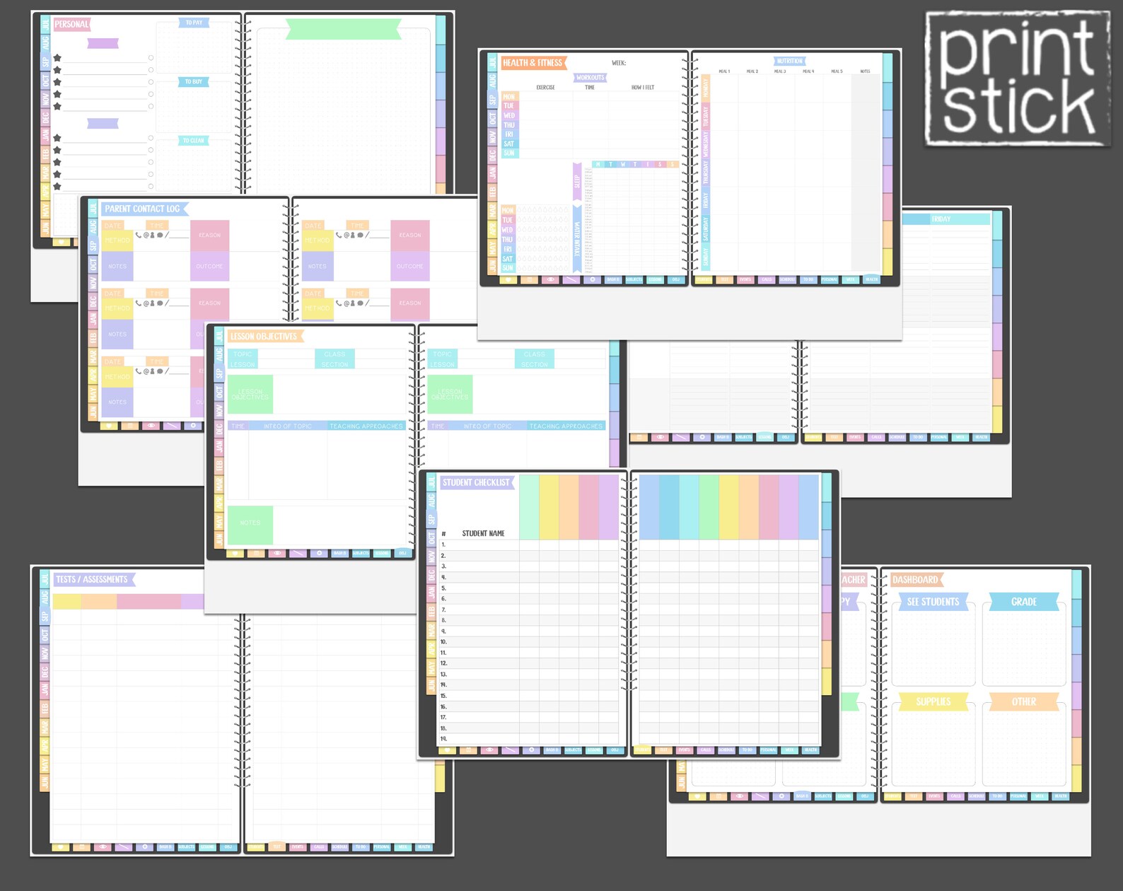 Digital Teacher Planner Ipad Planner Goodnotes Planner Digital Etsy