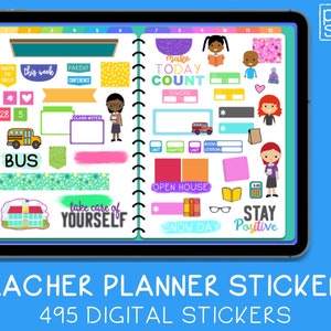 Teacher Digital Stickers GoodNotes iPad Planner Stickers For GoodNotes Digital Stickers Notability Digital Sticker Album