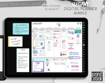 Elegant Digital Planner: GoodNotes, Notability, iPad (Undated)