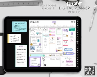 GoodNotes Digital Planner iPad Planner Notability Planner Digital Stickers Undated Digital Planner Tablet Planner GoodNotes Planner