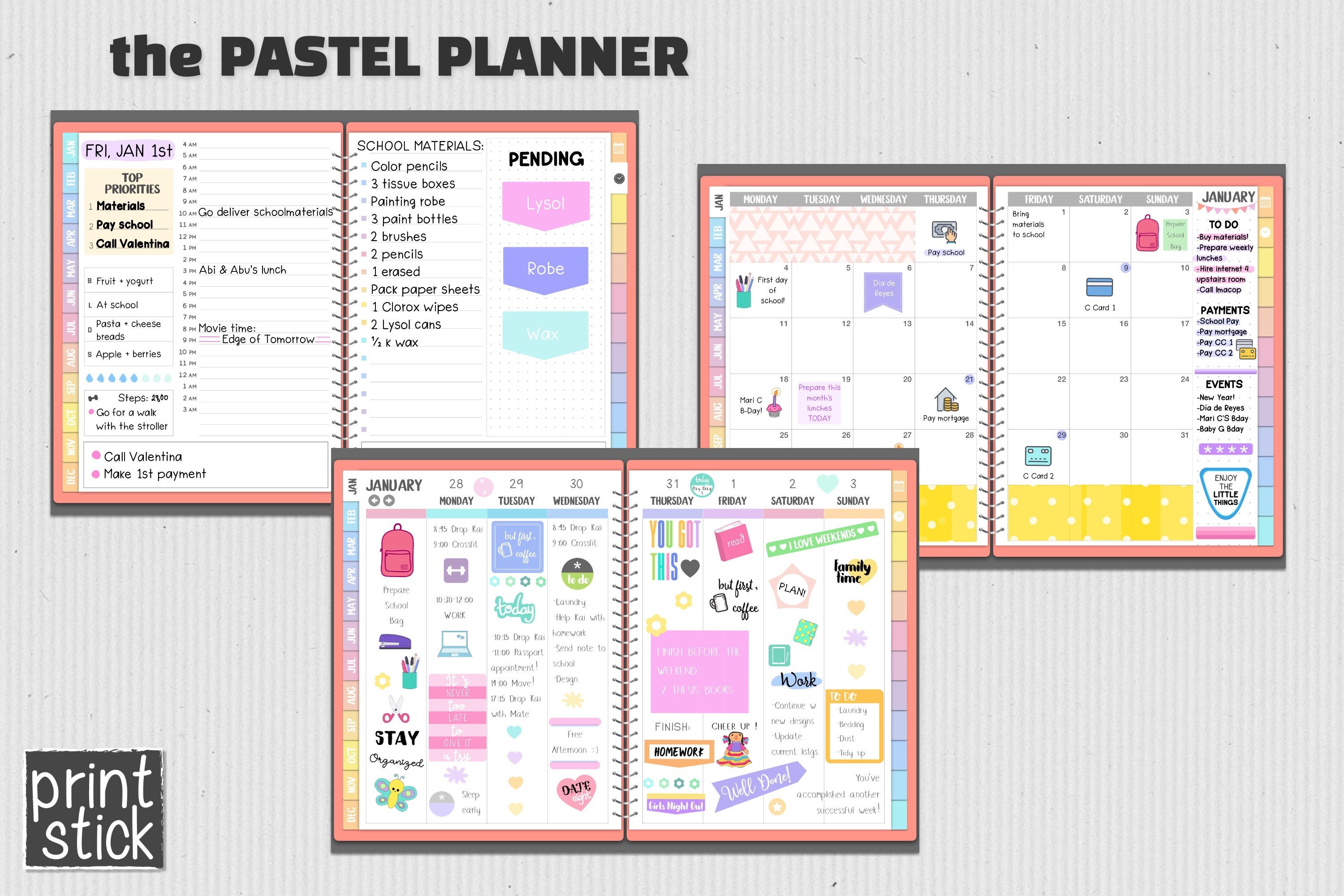 2022 Dated Digital Planner Goodnotes Notability Ipad Simple Etsy