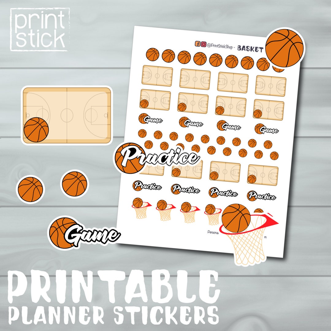 Basketball Planner Stickers - PRINTABLE - Keep Track of Every ...