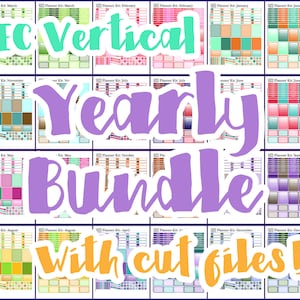 Erin Condren Planner Stickers: Vertical Yearly Bundle (Printable)