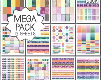 Printable Planner Stickers Neutrals Planner Stickers - 12 Sheet Printable Bundle - Fits Erin Condren (Vertical) and Happy Planner!