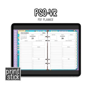 2024 PrintStick Organizer VR Digital Planner Notebook Journal for GoodNotes, Noteshelf, Notability, ZoomNotes. iPad image 4