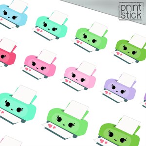 Kawaii Printer Printable Stickers - Perfect for Your Erin Condren ...