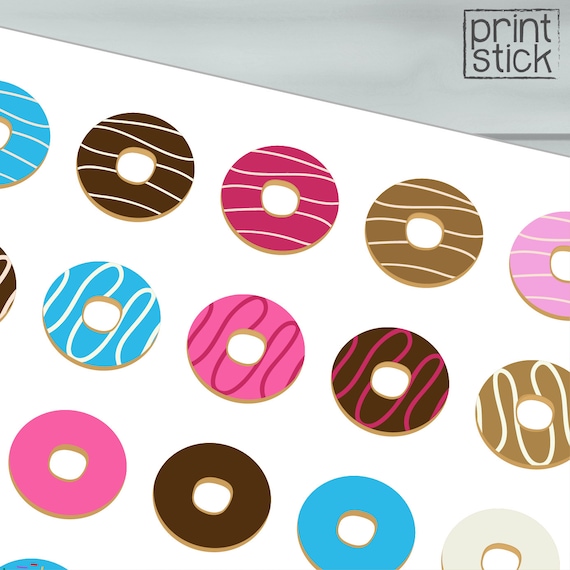 donut printable stickers cute little donuts perfect for your etsy