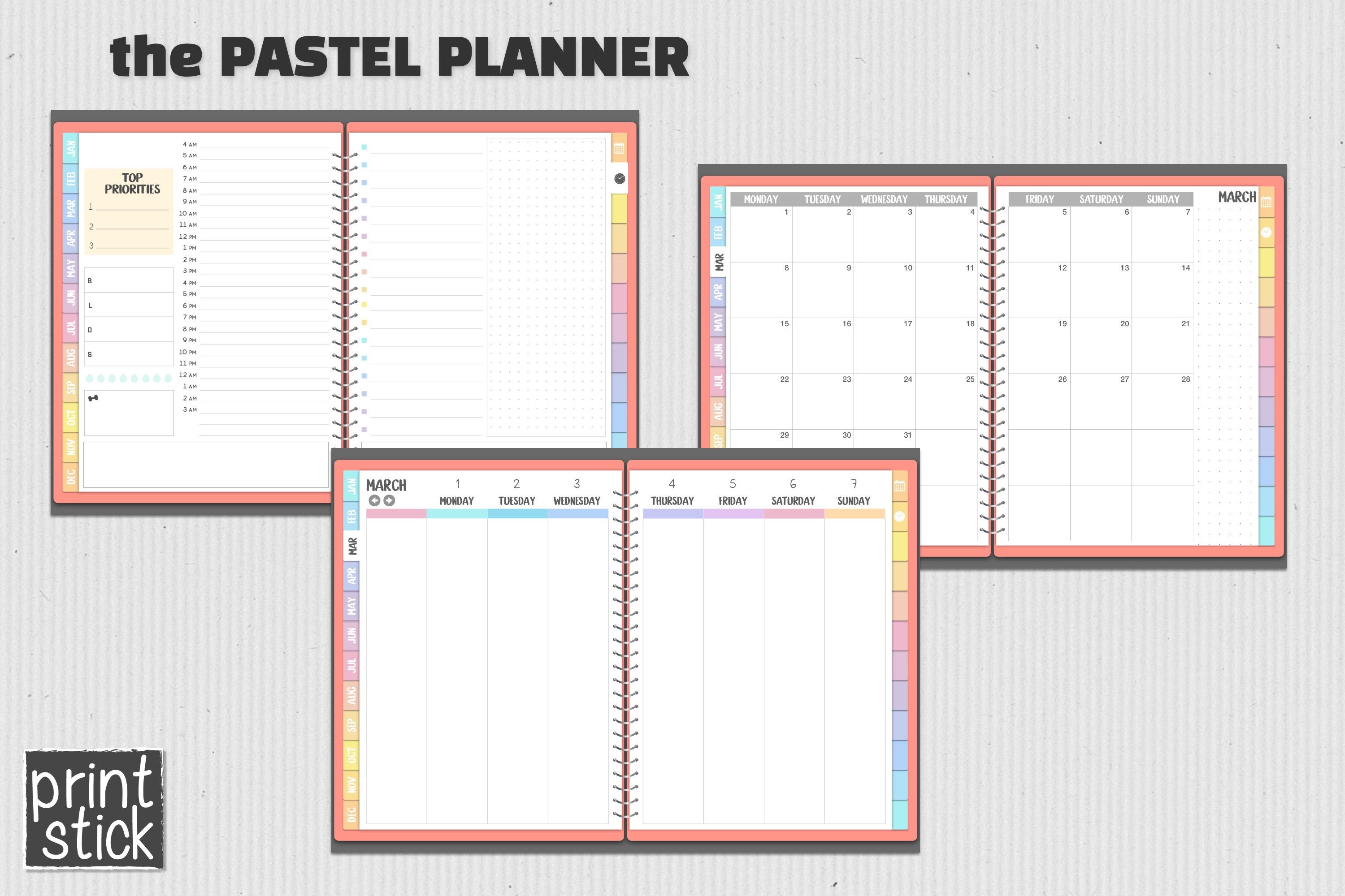 2022 Dated Digital Planner Goodnotes Notability Ipad Simple Etsy
