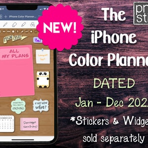 2023 iPhone Planner Monday Start Digital Dated Planner iPad GoodNotes Notability Digital Tablet Planner GoodNotes Planner Customizable