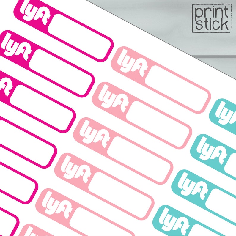 Lyft Printable Stickers Perfect for Your Erin Condren Etsy