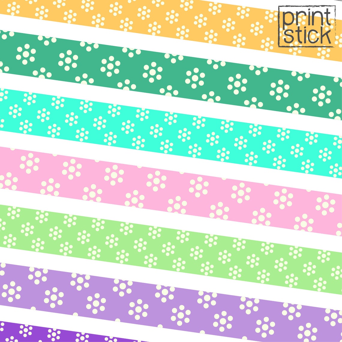 Printable Washi Tape JPG Sheet Floral Washi Perfect for Etsy