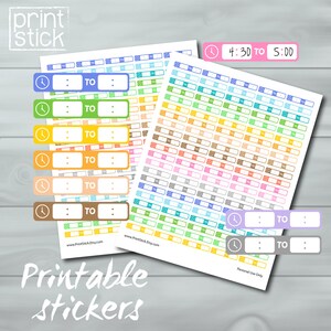 Tracktijd afdrukbare Planner Sticker vel - tijd-Slots - afdrukbare Stickers voor Erin Condren of gelukkig Planners. Niet verliezen spoor van de tijd!