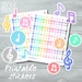 Music Notes Planner Stickers PRINTABLE, Violin, Guitar, Piano Lessons ...